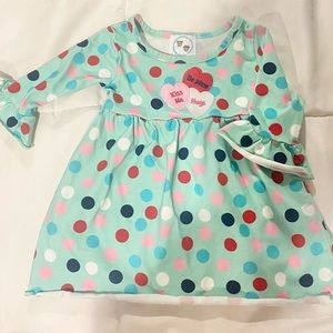 Smock monkey baby girls dress